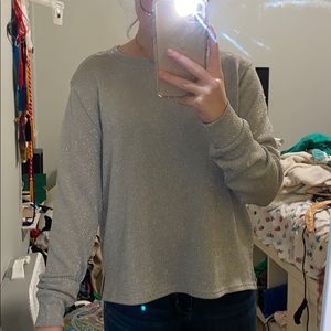 H&M sparkly silver sweater